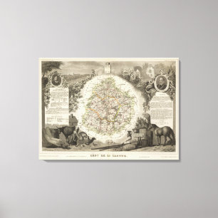 Impressão Em Tela Dept. De La Sarthe