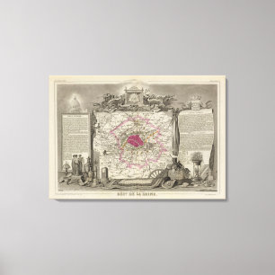 Impressão Em Tela Dept. De La Seine