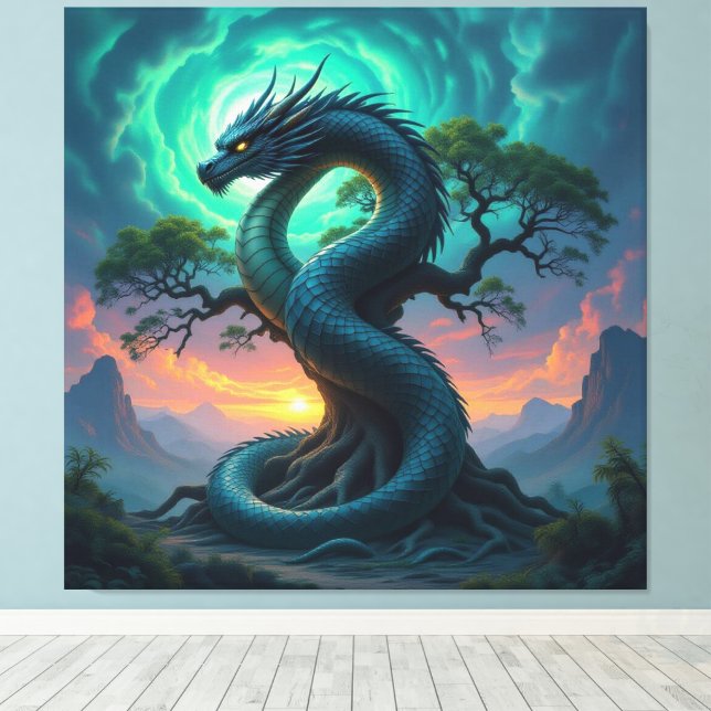 Impressão Em Tela Der Drachenbaum von Eldoria   (Insitu(piso de madeira))