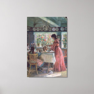 Impressão Em Tela Derramando a manhã Café, 1906
