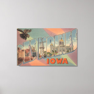Impressão Em Tela Des Moines, Iowa (cabeça dos alces)