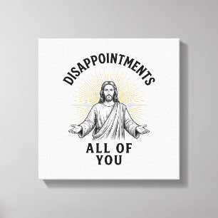 Impressão Em Tela Desapontamentos Todos Vocês Camisa Religiosa Vinta