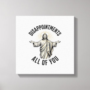 Impressão Em Tela Desapontamentos Todos Vocês Camisa Religiosa Vinta