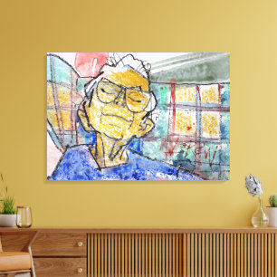 Impressão Em Tela Descansando Seus Olhos Pintura / Artista Larry Ler