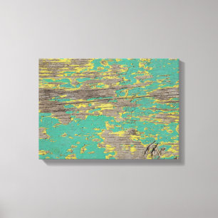 Impressão Em Tela Descascando a pintura verde e amarela