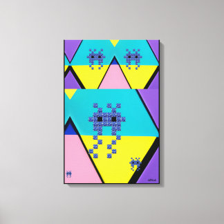 Impressão Em Tela Descending on a Memphis Designed Planet