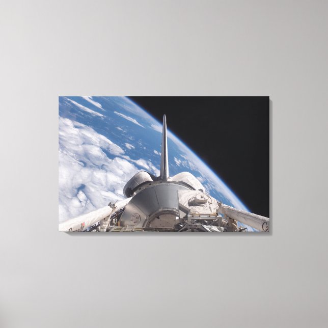 Impressão Em Tela Descoberta do Shuttle do Espaço recuada pela Terra (Frente)