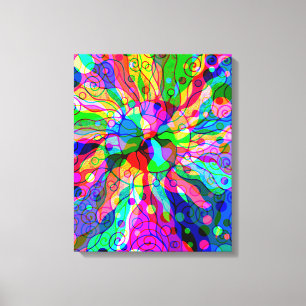 Impressão Em Tela Desenhando Arte Fantástica - Mudança Abstrata em N