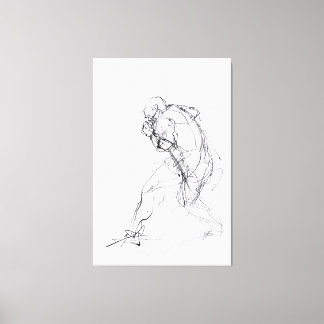 Impressão Em Tela Desenho abstrato em movimento -