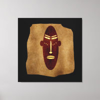Desenho abstrato vintage de face tribal africana a