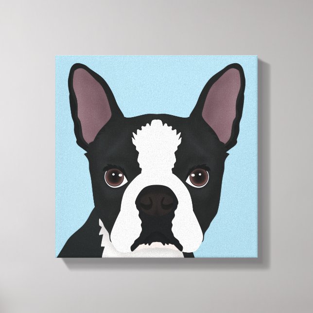Impressão Em Tela desenho animado boston terrier (Frente)