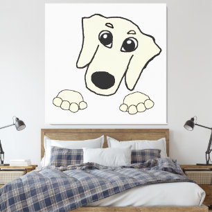 Impressão Em Tela desenho animado com creme dachshund