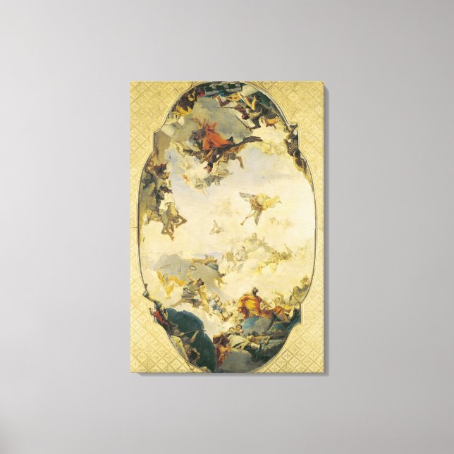 Impressão Em Tela Desenho da Apoteose da Família Pisani (Frente)