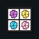 Impressão Em Tela Desenho da Flor<br><div class="desc">Desenho de flor bonito e colorido que eu tornei nesta impressão. Pop Art Styling. Brilhante,  ousado e colorido.</div>