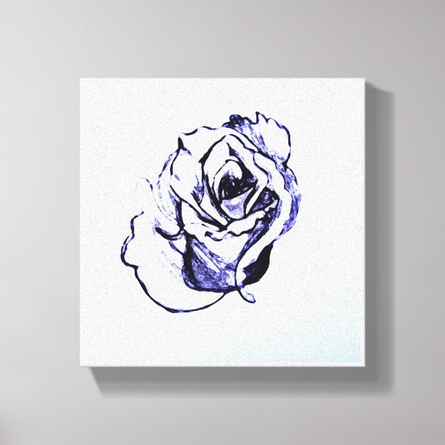 Impressão Em Tela Desenho da Flor (Frente)