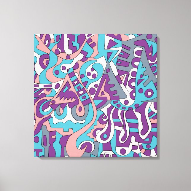 Impressão Em Tela Desenho de abstrato moderno (Frente)