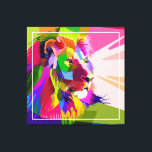 Impressão Em Tela Desenho de Arte Pop Prismática Colorida de Leão-62<br><div class="desc">Desenho de Arte Pop Prismática Colorida de Leão-62501</div>