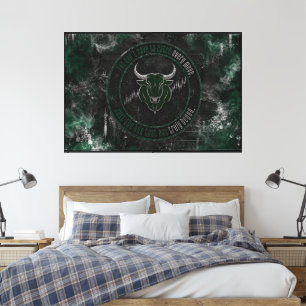 Impressão Em Tela Desenho de Citação de Tempo do Touro de Fumaça Esm