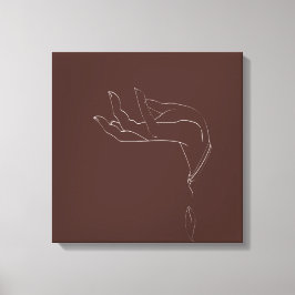 Impressão Em Tela Desenho de Linha de Design à Mão