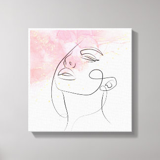 Impressão Em Tela Desenho de linha Desenho de mulher Desenho de pare