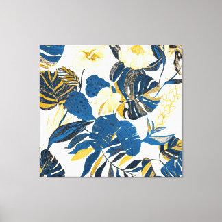 Impressão Em Tela Desenho De Mão Tropical: Padrão Criativo Sem Olho