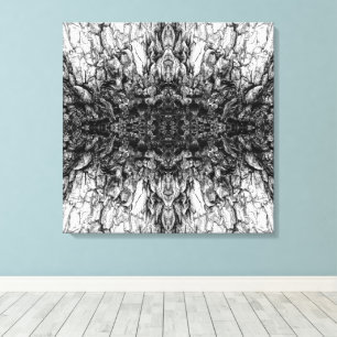 Impressão Em Tela Desenho de padrão de foto em preto e branco da cas