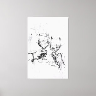 Impressão Em Tela Desenho do brinde abstrato -