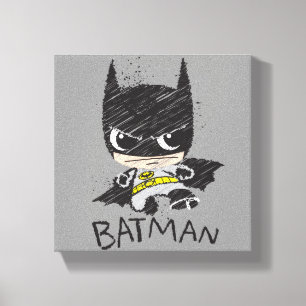 Impressão Em Tela Desenho do Mini Classic Batman