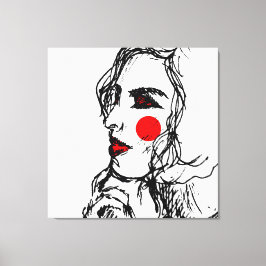 Impressão Em Tela Desenho do Modelo de Moda