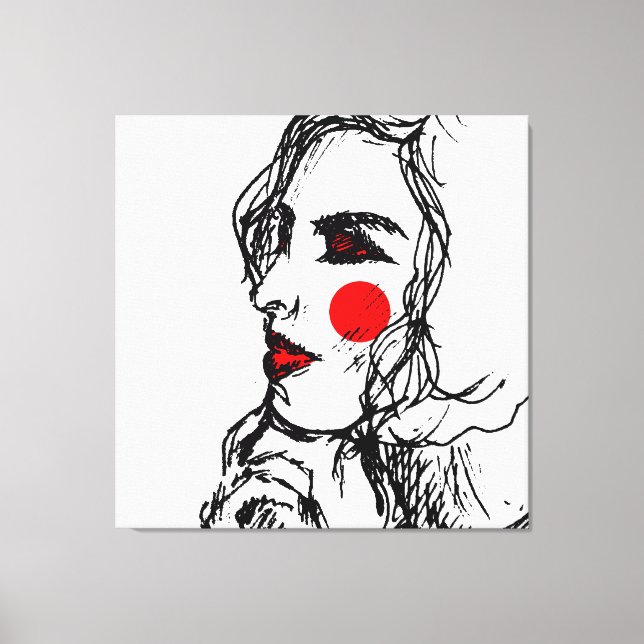 Impressão Em Tela Desenho do Modelo de Moda (Frente)