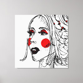 Impressão Em Tela Desenho do Modelo de Moda