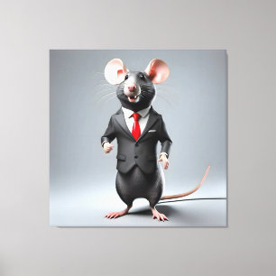 Impressão Em Tela desenho do rato engraçado