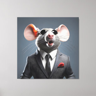 Impressão Em Tela desenho do rato engraçado