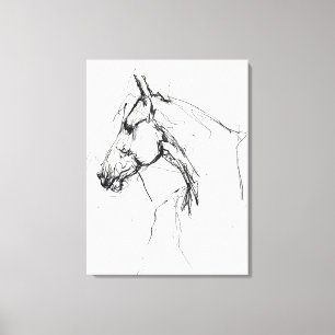 Impressão Em Tela Desenho do Retrato Elegante - Premium