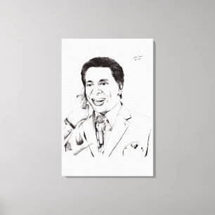 Impressão Em Tela Desenho do Silvio Santos