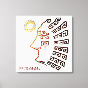Impressão Em Tela Desenho Elegante de Machu_Picchu