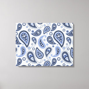 Impressão Em Tela Desenho Intrincado de Estampa Floral Paisley