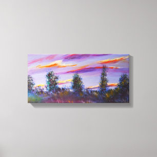 Impressão Em Tela Desenho paisagístico com acrílico