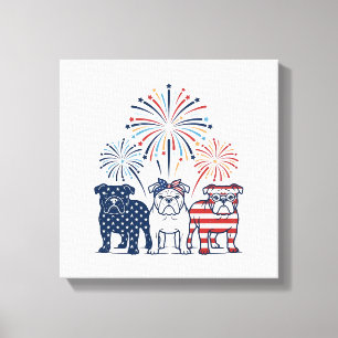 Impressão Em Tela Desenho Vetorial Vintage de Fogos de Artifício do