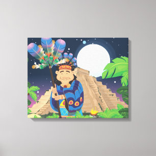 Impressão Em Tela Desenhos animados Aztek