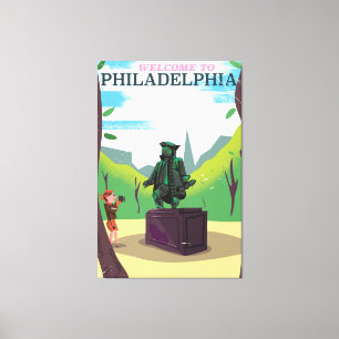 Impressão Em Tela Desenhos animados de Benjamin Franklin