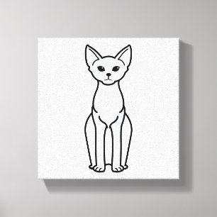 Impressão Em Tela Desenhos animados do gato de Devon Rex