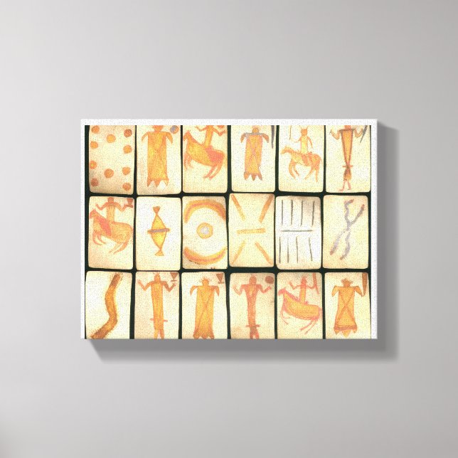 Impressão Em Tela "Desenhos Apache Vintage" (Frente)