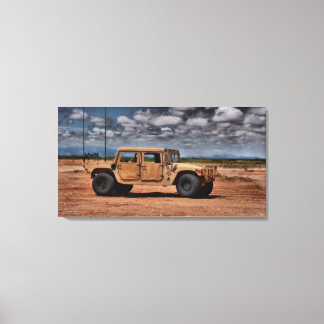 Impressão Em Tela Desert Humvee - Impressão de Tela de Arte Fina (Frente)