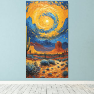 Impressão Em Tela Desert Whirlwind: A Starry Night Over Monument