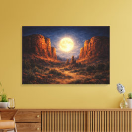 Impressão Em Tela Deserto à Meia-Noite: A Mesa Luminosa