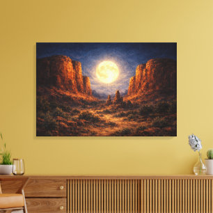 Impressão Em Tela Deserto à Meia-Noite: A Mesa Luminosa