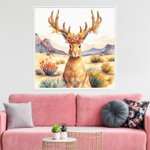Impressão Em Tela Deserto do Sudoeste - Jackalope