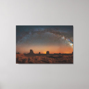 Impressão Em Tela Desertos   Céu Estrelado Sobre Uma Paisagem No Des