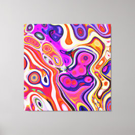 Impressão Em Tela Design abstrato colorido no foco